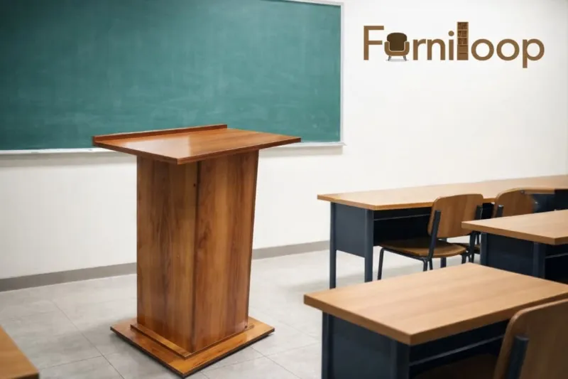 Wooden Lecture Podium